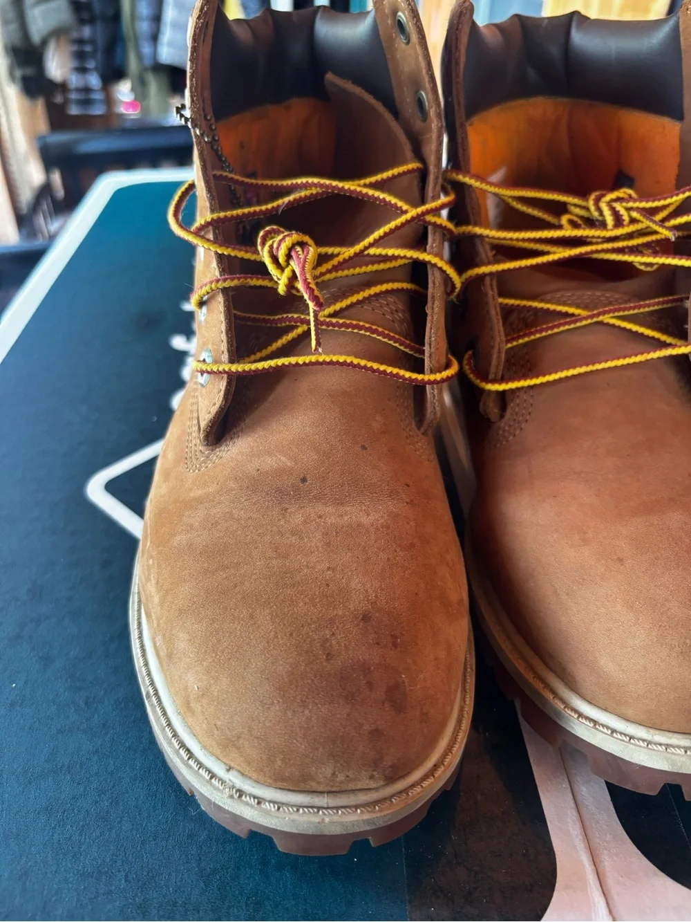Timberland Wheat Brown Leather Work Boots Lightly Used